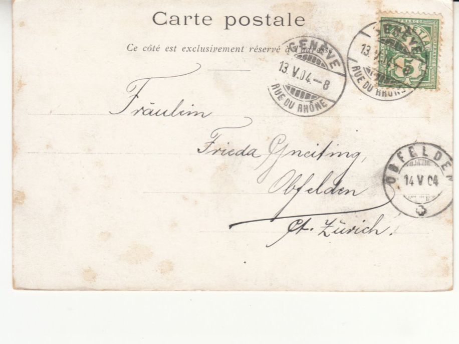 Cartoline postali: Genève 1904 – Usato da Bürglen TG venduto da StampGraf 1