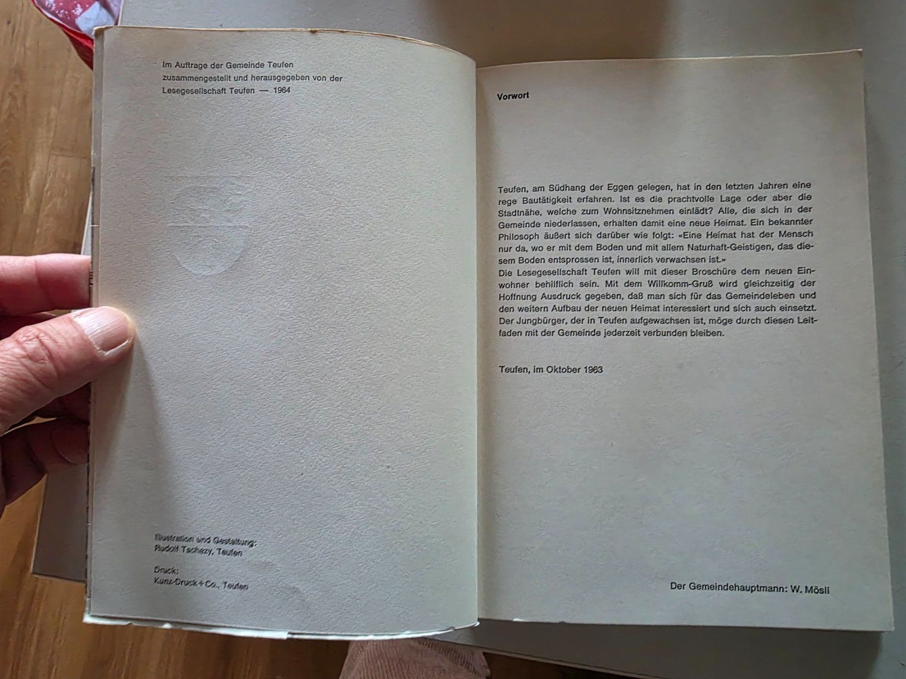 Bücher: Die Gemeinde Teufen AR - 1964 – Gebraucht aus Walterswil BE von Lonitti 2