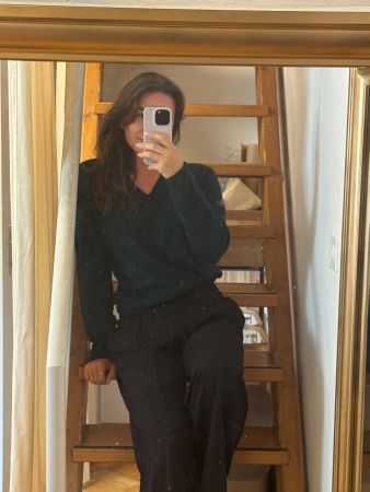 Pullover LDP Wolle Kaschmir dunkelgrün Grösse S gebraucht