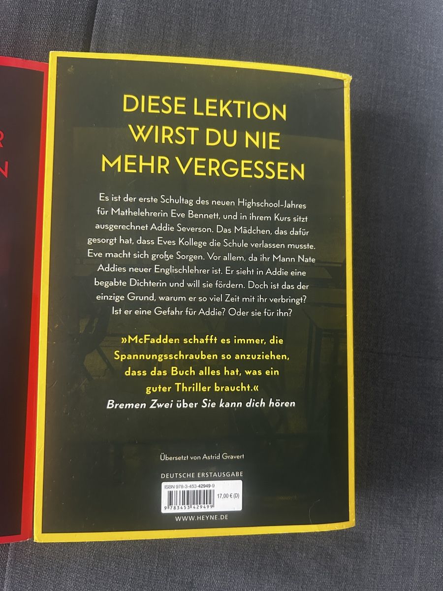 Libri: Freida McFadden, 4 Bücher – Nuovo (secondo la descrizione) da Hallwil venduto da Zoeizy 5
