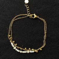 18KGP Doppelte Perle Armkette