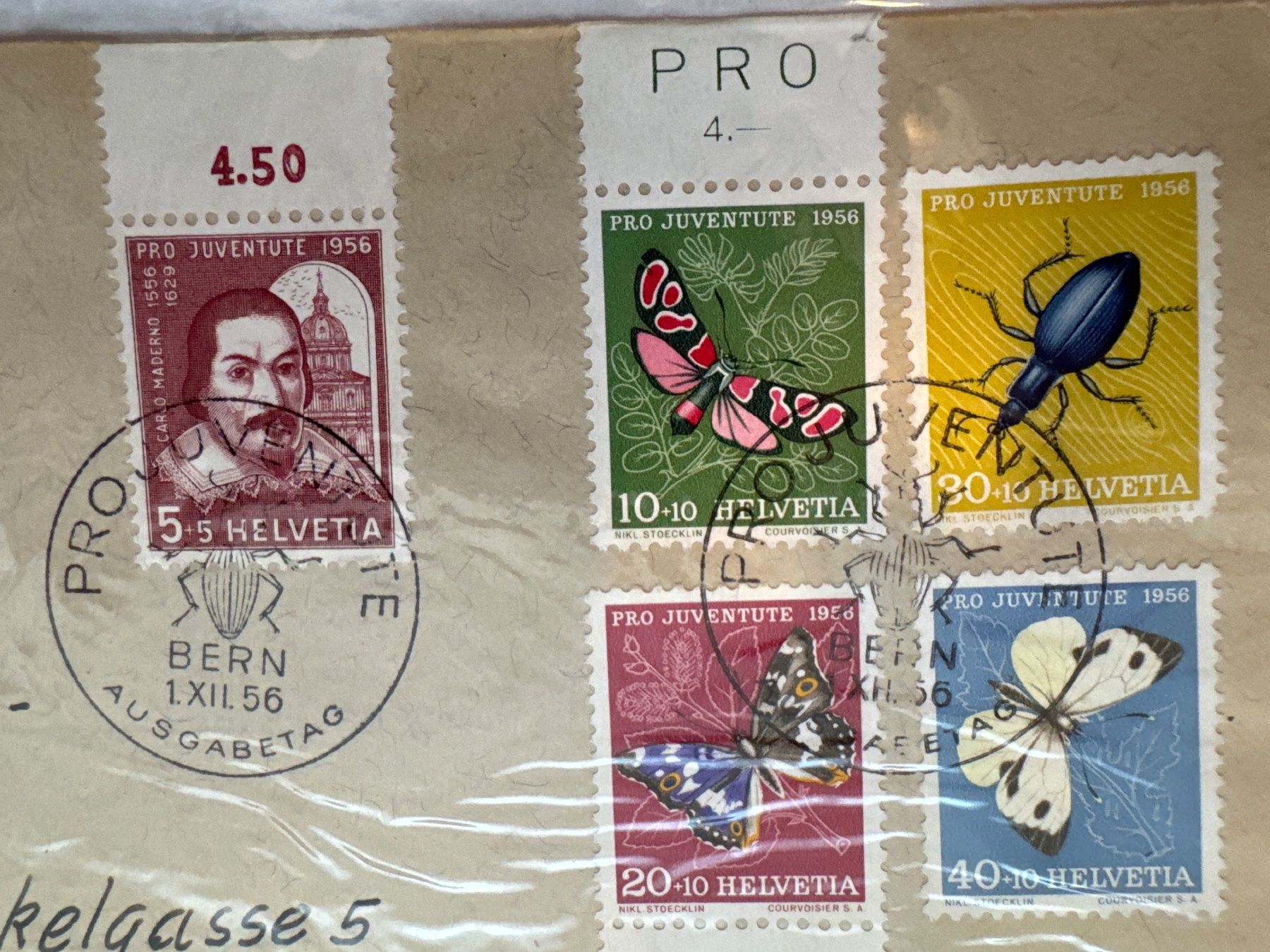 Tutti i francobolli: 1956 Pro Juventute Set auf Brief – Usato da Küssnacht am Rigi venduto da SUOMIMASTER 1