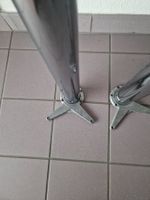 4 Tischbeine Metall verchromt 73 cm gebraucht
