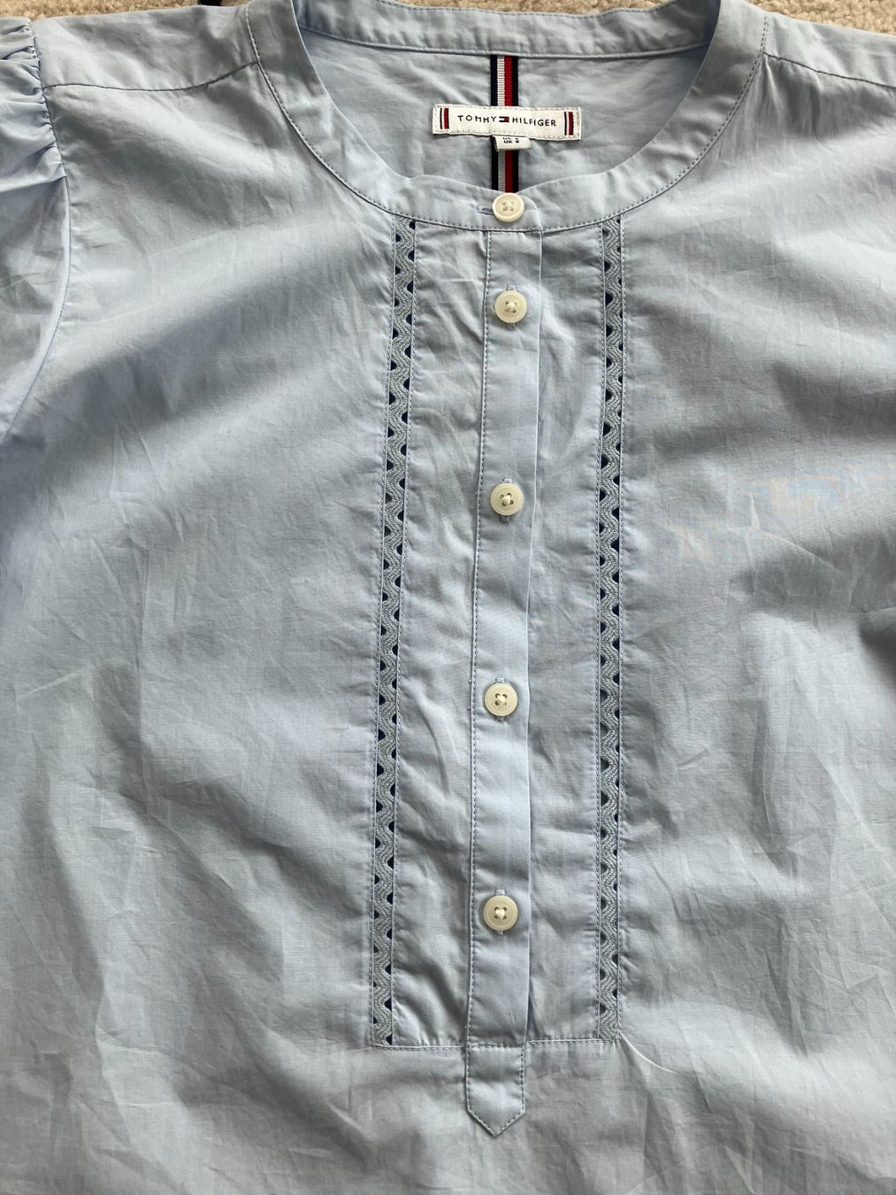 Tommy Hilfiger Chemisiers: Tommy Hilfiger Damen Sommerbluse, hellblau, 36 – Neuf (Voir description) à Baden par jcm_9dkf 4