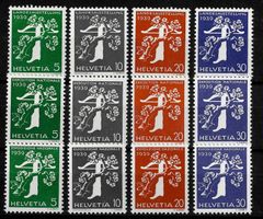 1939, 228z-239**, 3 Serien, 12 Werte postfrisch (14380)