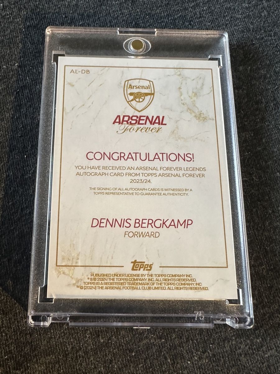 Topps Carte collezionabili: DENNIS BERGKAMP 01/10 ARSENAL FOREVER – Nuovo (secondo la descrizione) da Binz venduto da Cediboy 1