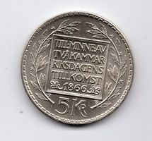 (427) Schweden, 5 Kronen 1966, top stgl