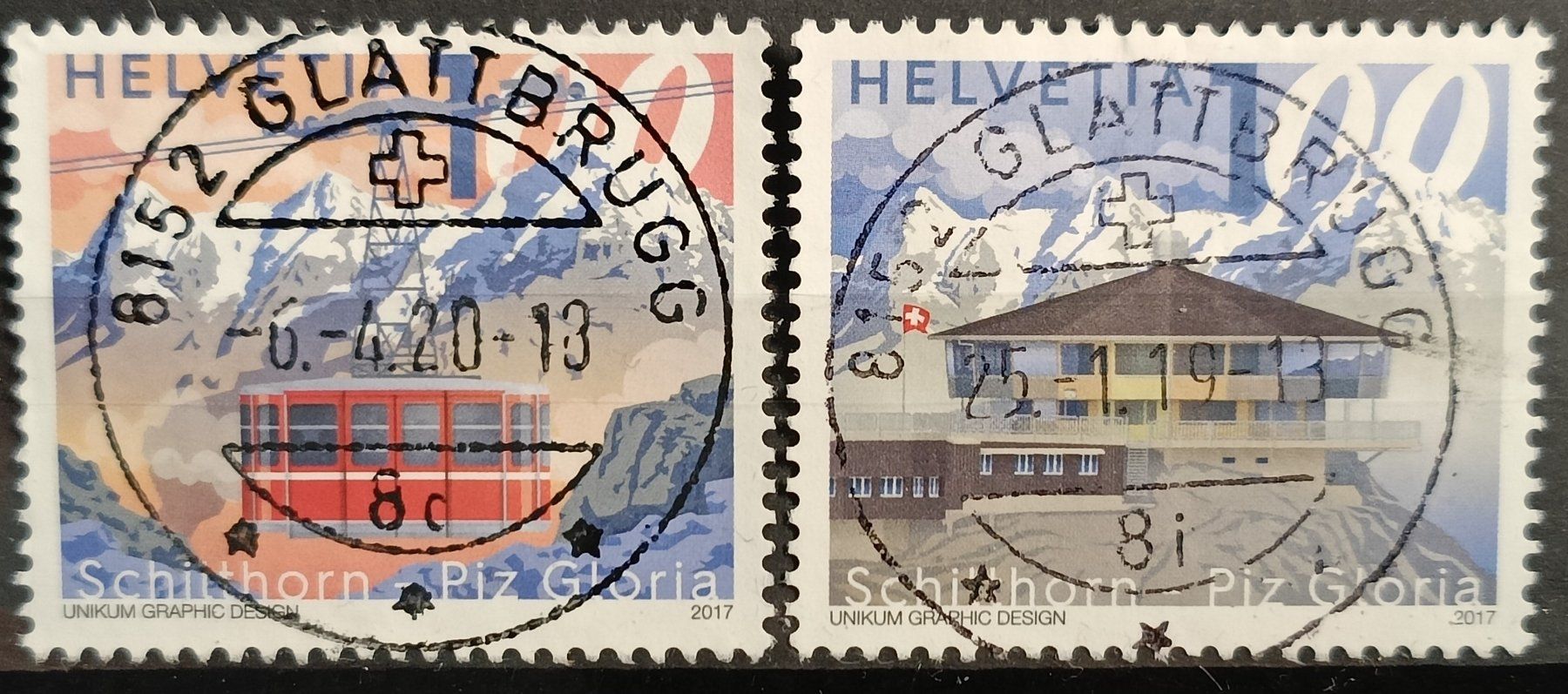 Tutti i francobolli: 2017 Schilthorn & Piz Gloria Top Stempel – Usato da Dübendorf venduto da goeggi79