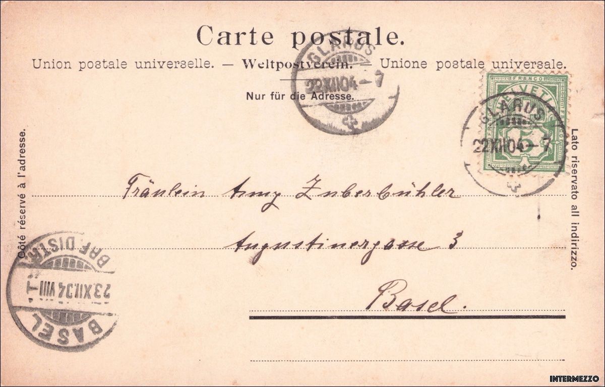 Ansichtskarten: Klöntalersee // Boot 1904 – Gebraucht aus Basel von intermezzo12 1