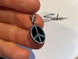 Thomas Sabo Peace Charm mit Emaille ☮️ Silber 925 🖤