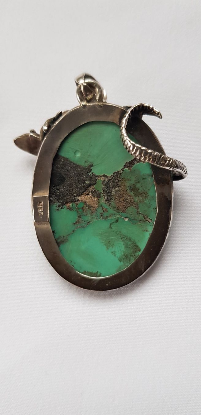 Pendentifs: Anhänger Türkis mit Echtsilber-Eidechse massiv – Neuf (Voir description) à Dällikon par Toyfan 2