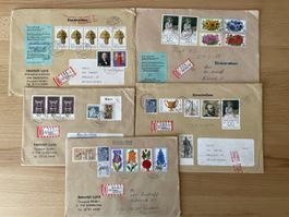 5 Briefumschläge Einschreiben Deutsche Bundespost R