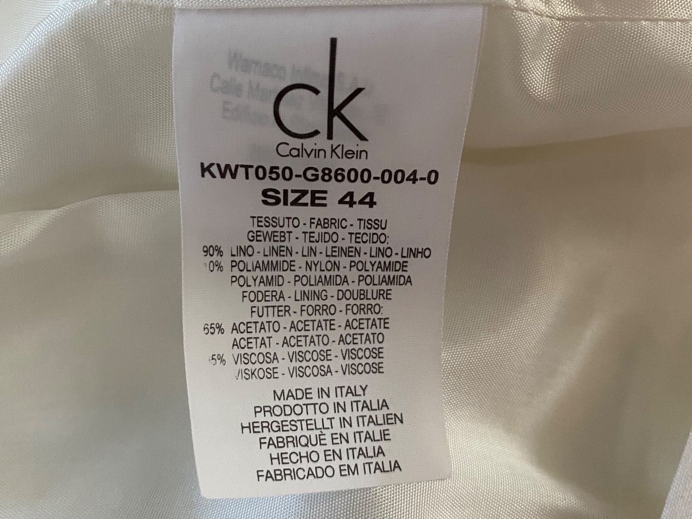 Calvin Klein Vestiti: Giacca smanicava Calvin Klein – Usato da Agno venduto da Cosmogin1811 5