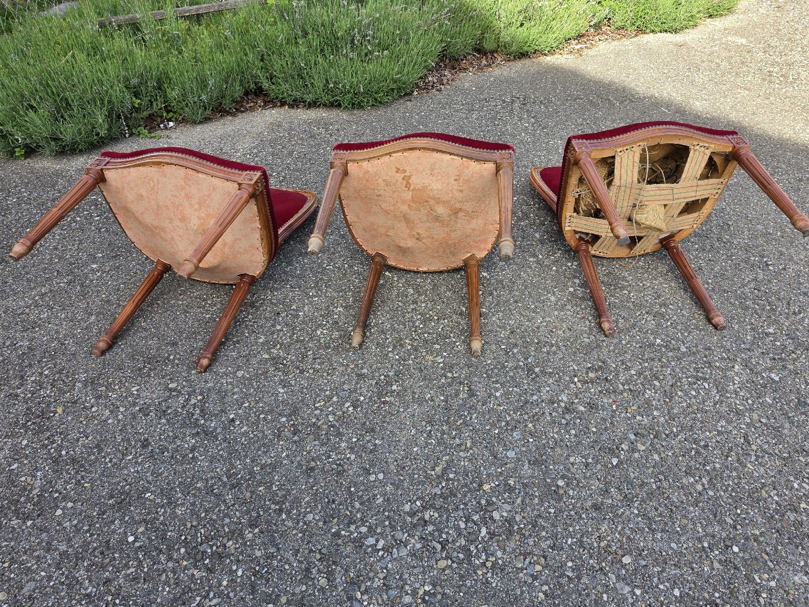 Sedie: Set mit 3  Stühlen Antik Rot Vintage Style  – Usato da Mettlen venduto da elios0888 7