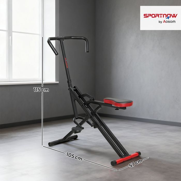 Hometrainer: Trainingsmaschine, verstellbar, klappbar, Rot B-Ware – Nuovo (secondo la descrizione) da Bottighofen venduto da swisshandel24 4