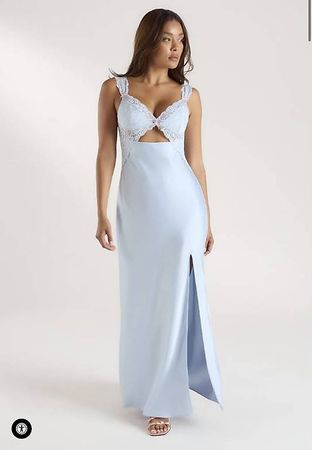 Abendkleid hellblau Grösse S/M