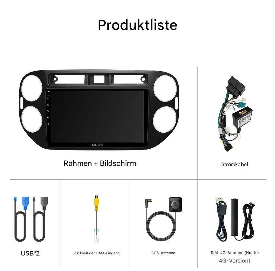 Lettore multimediale & Streamer: VW Tiguan 2006–2016 / Golf Plus Multimedia Android System – Nuovo e nell'imballaggio originale da Chur venduto da shop.chur 9