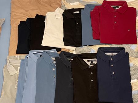 Lot de 14 polos homme diverses marques taille L bon état