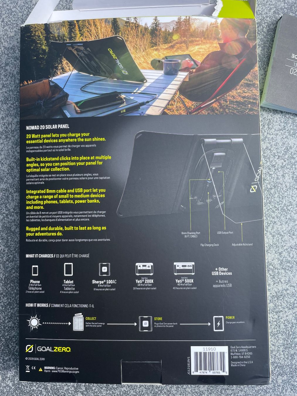 Goal Zero Panneaux solaires: Solarpanel GoalZero Nomad 20 – D'occasion à Worb par trudi0815 3