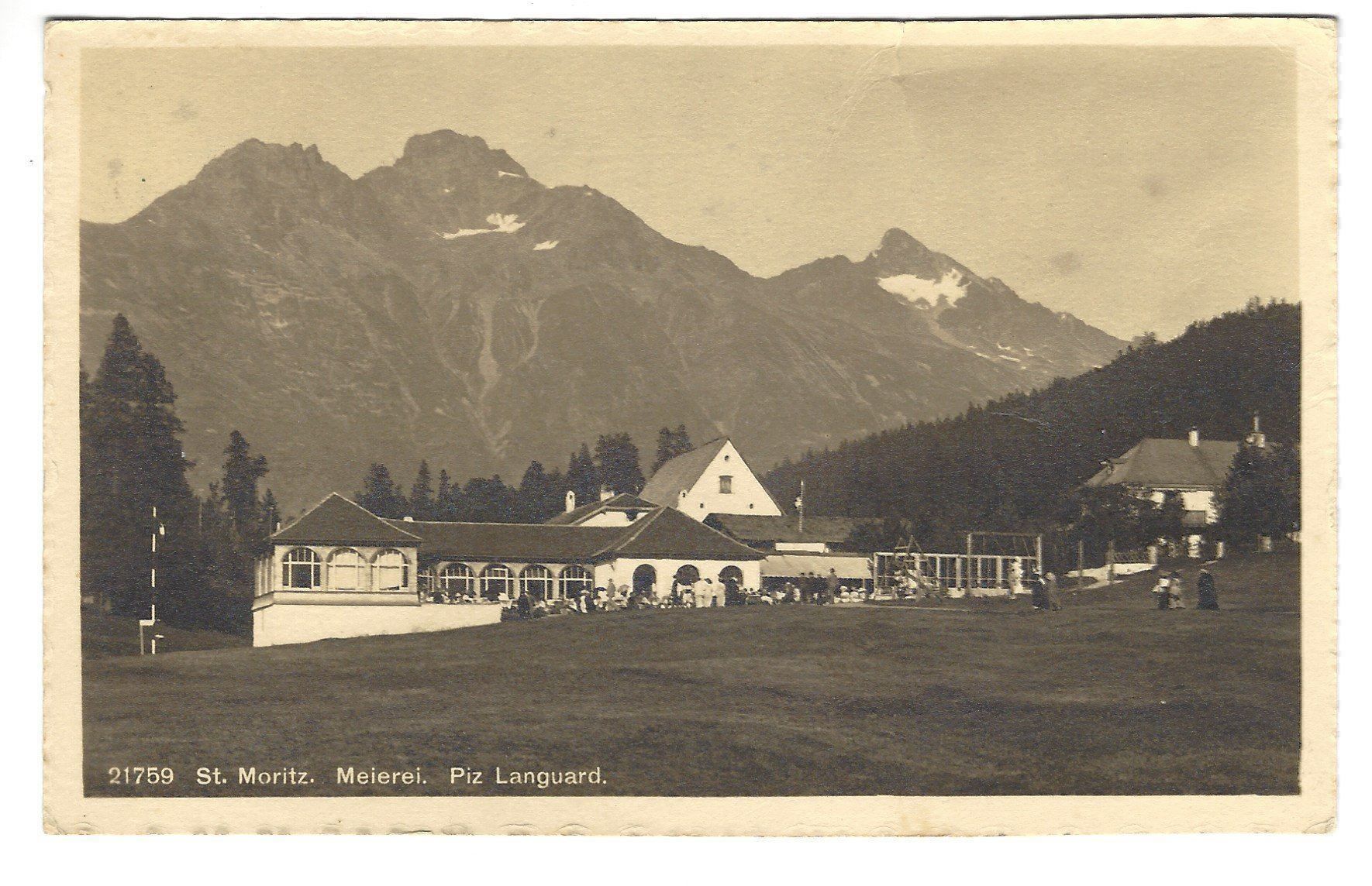 Ansichtskarten: AK Meierei Piz Languard St. Moritz Bad – Gebraucht aus Frauenfeld von Astra13