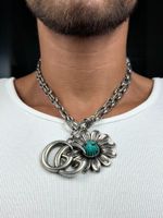 Gucci 2018 GG Marmont Double G Flower Necklace 925 Sterling