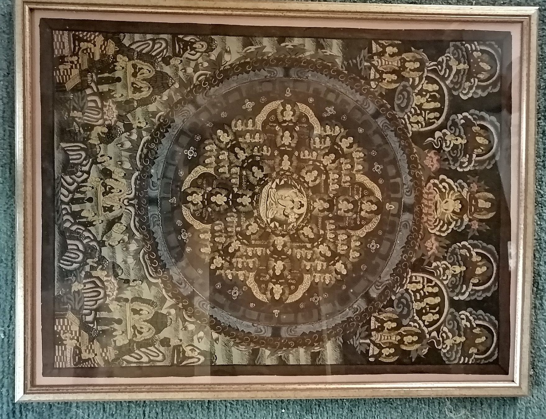 Poster & Bilder: Tibetische Thangka . Bild gerahmt – Gebraucht aus chur von monita07