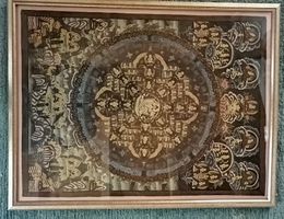 Tibetische Thangka . Bild gerahmt