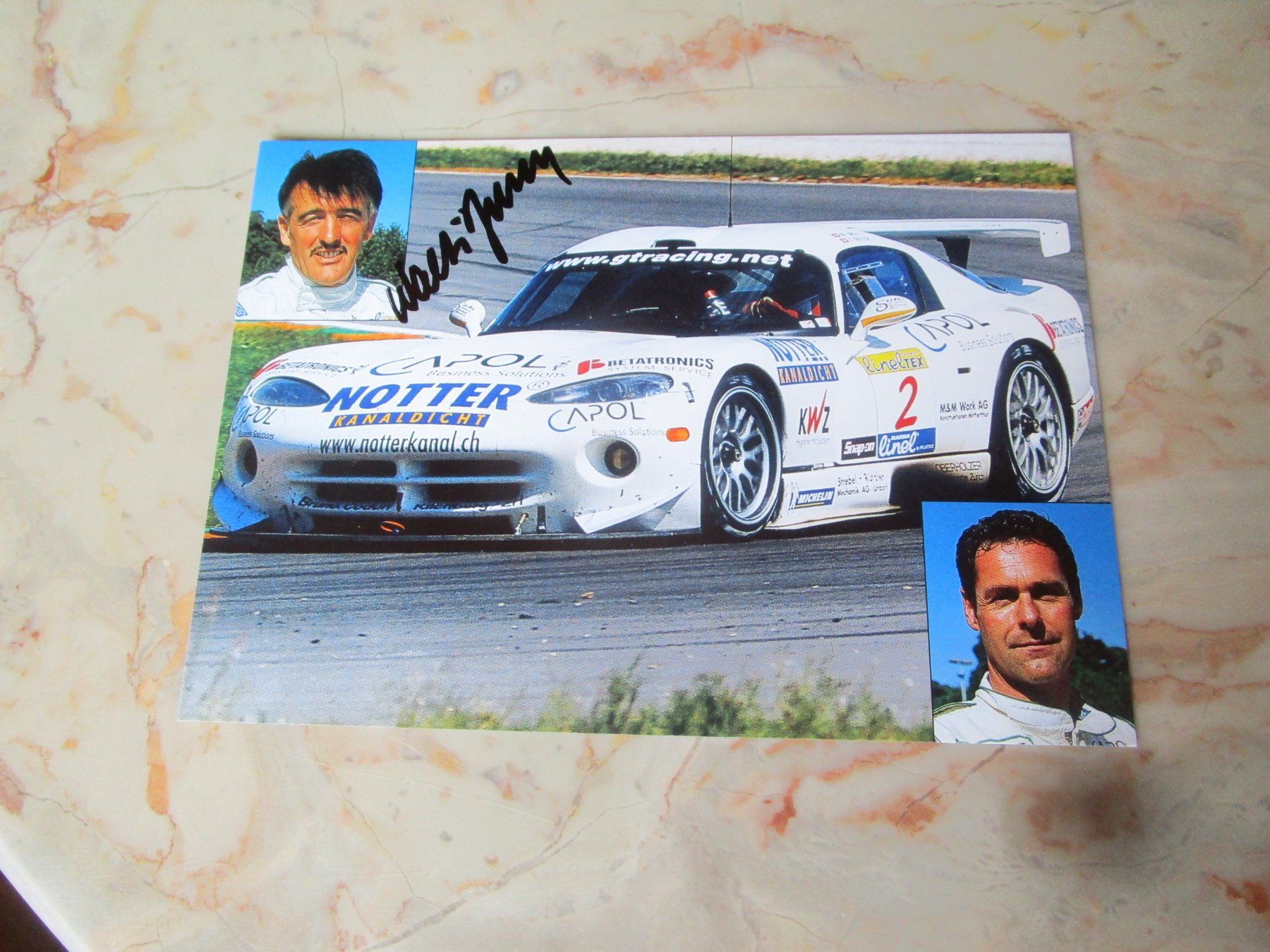 Autografi: WALTER "WALTI" BRUN ORIGINAL AUTOGRAMM CHRYSLER VIPER – Usato da GUTENSWIL venduto da Alpina6 1