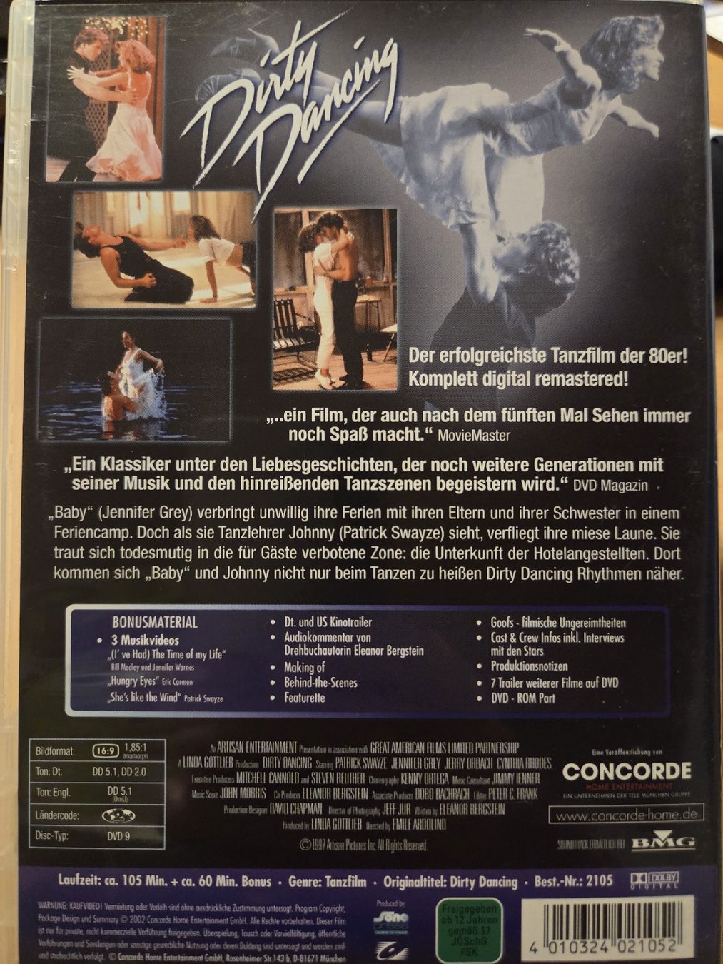 Tutti i DVDs: Dirty Dancing DVD Special Edition Digital Remastered 190 – Usato da Dintikon venduto da Vexi 1