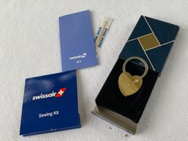 Swissair Herz Schlüsselanhänger, Nähset & Zahnstocher Set