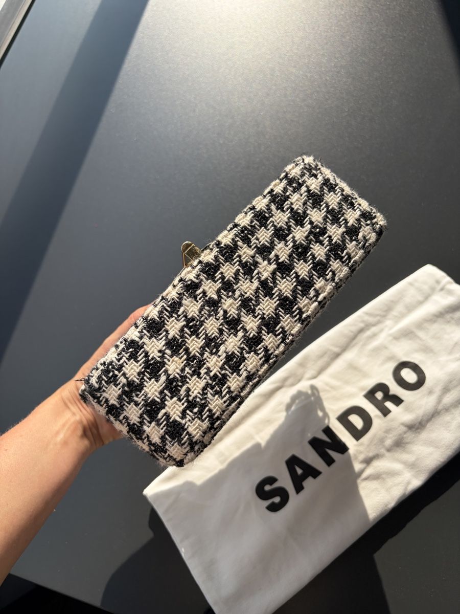 Sandro Borse da donna: Sandro Tasche Tweed Schwarz/Weiss – Nuovo (secondo la descrizione) da Meilen venduto da SabrinaK1992 4