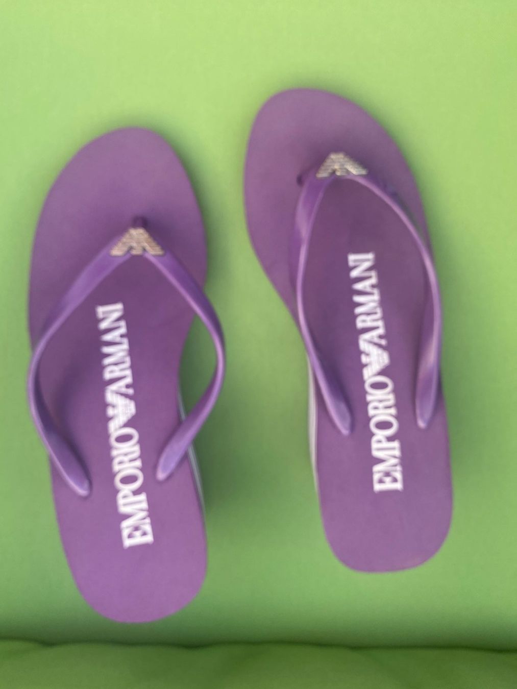 Armani Damenschuhe: SUMMERTIME - stylische ARMANI Flop-Flops, violette, 38 – Neu (gemäss Beschreibung) aus Winkel von ferrari2022 5