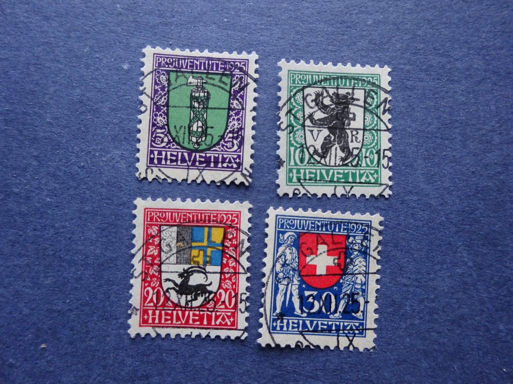 Tutti i francobolli: 1925 Pro Juventute mit einheitlichen Voll-Stempel – Usato da Appenzell-Steinegg venduto da adi1975 4