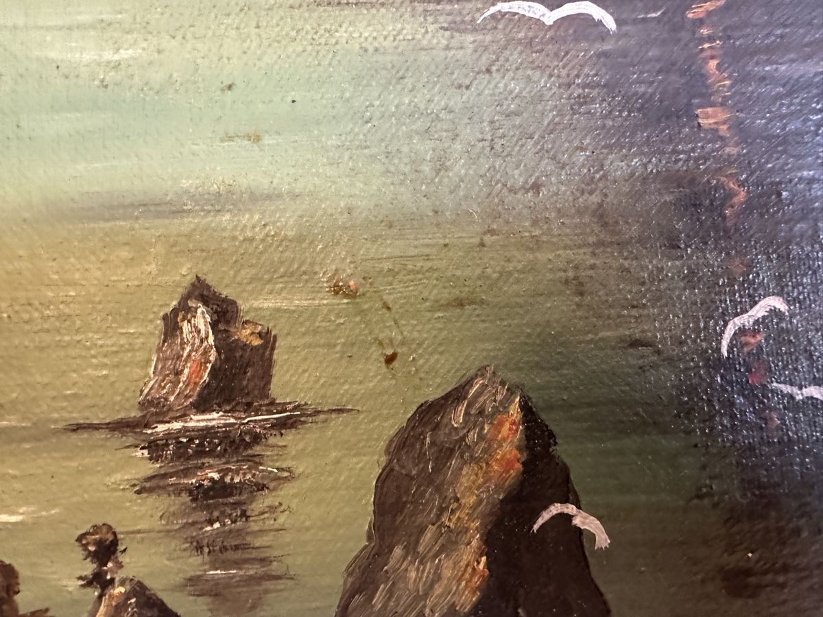 Gemälde: Ölbild Mondschein Segelschiffe 1926 – Gebraucht aus Hinwil von sin_9j5s 4