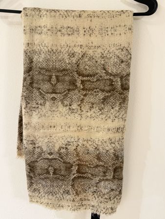 Écharpe douce et chaude, motif peau de serpent tendance