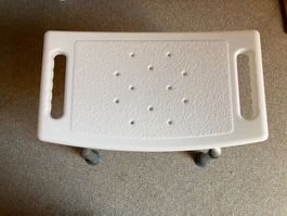Duschhocker weiss, Teleskopbeine von Tectake