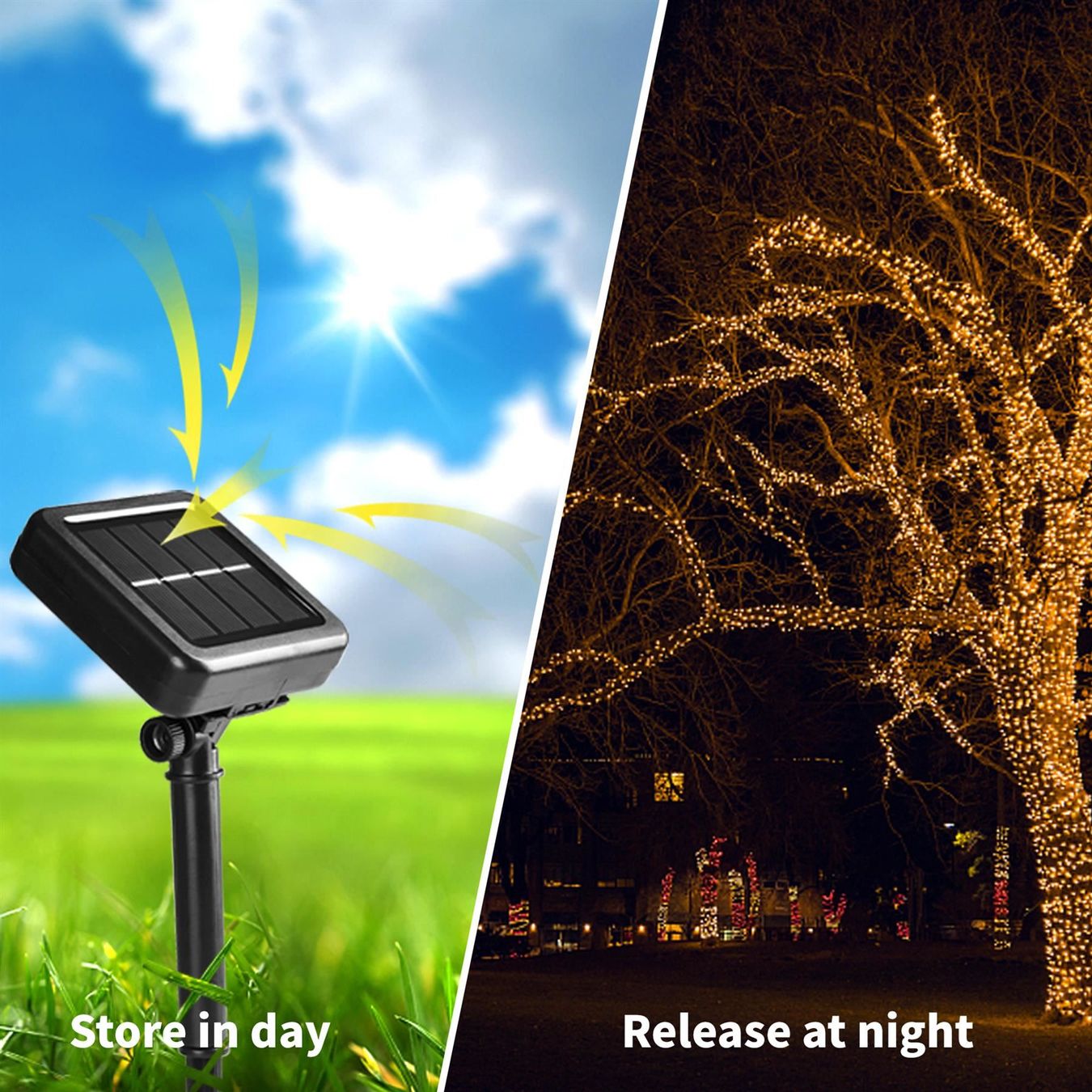 Lichterketten & Leisten: 2pcs Solar Lichterkette Außen für Garten – Neu (gemäss Beschreibung) aus Thun von yesky
