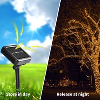 2pcs Solar Lichterkette Außen für Garten