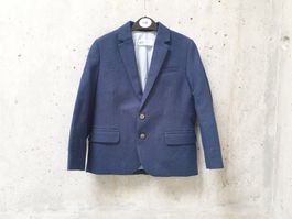 Veste de costume H&M, bleu marine chiné, garçon, taille 116