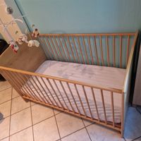 Babybett Holz 140x70 mit Matratze