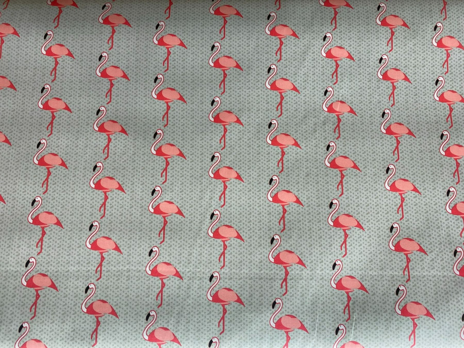 Stoffe: Tissu coton gris imprimé flamants – Neu und originalverpackt aus Préverenges von mam_629h