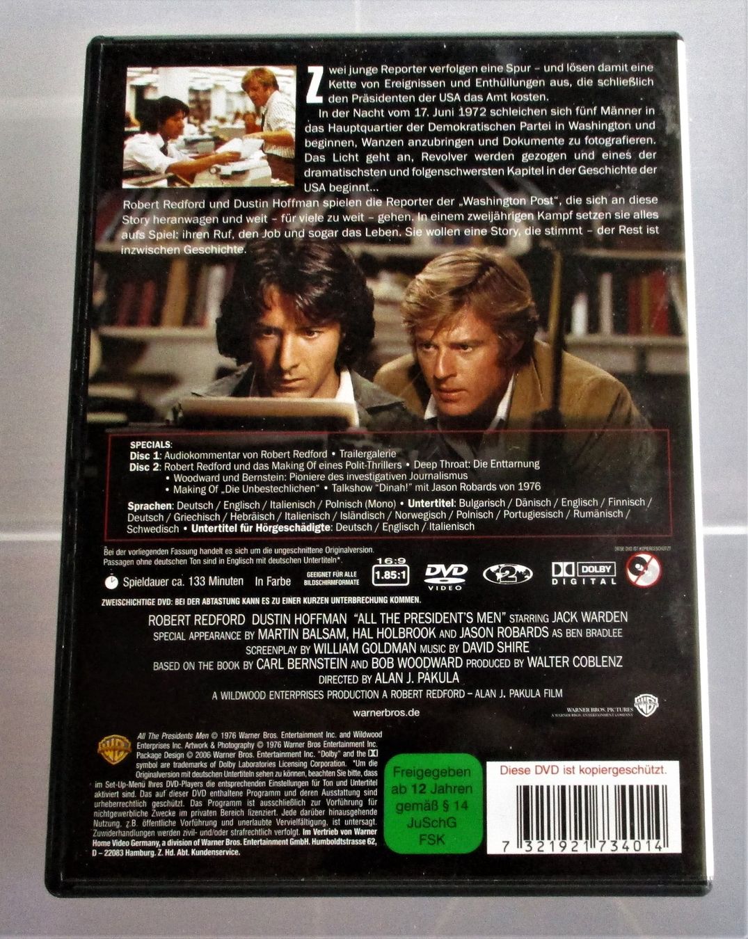 Alle DVDs: DIE UNBESTECHLICHEN - Robert Redford/Dustin Hoffman 2-DVD – Gebraucht aus Wattwil von  1