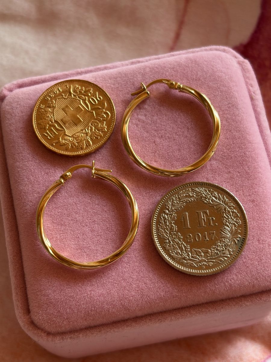 Boucles d'oreille: 750 Yellow Gold Loop Earrings – Neuf (Voir description) à St.Josefen par lop_lh8d 4