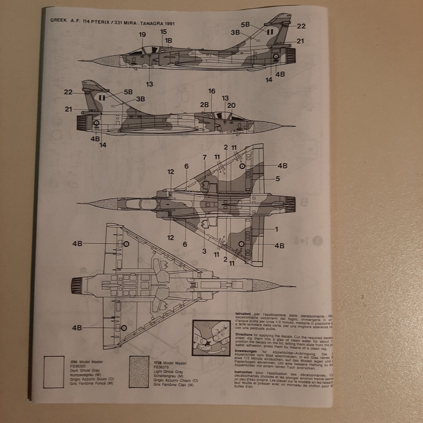 Italeri Kit di modellismo & Modellini statici: 3480 ... Dassault Mirage 2000 C ... Italeri 012 – Usato da Bonstetten venduto da Benibanny59 3