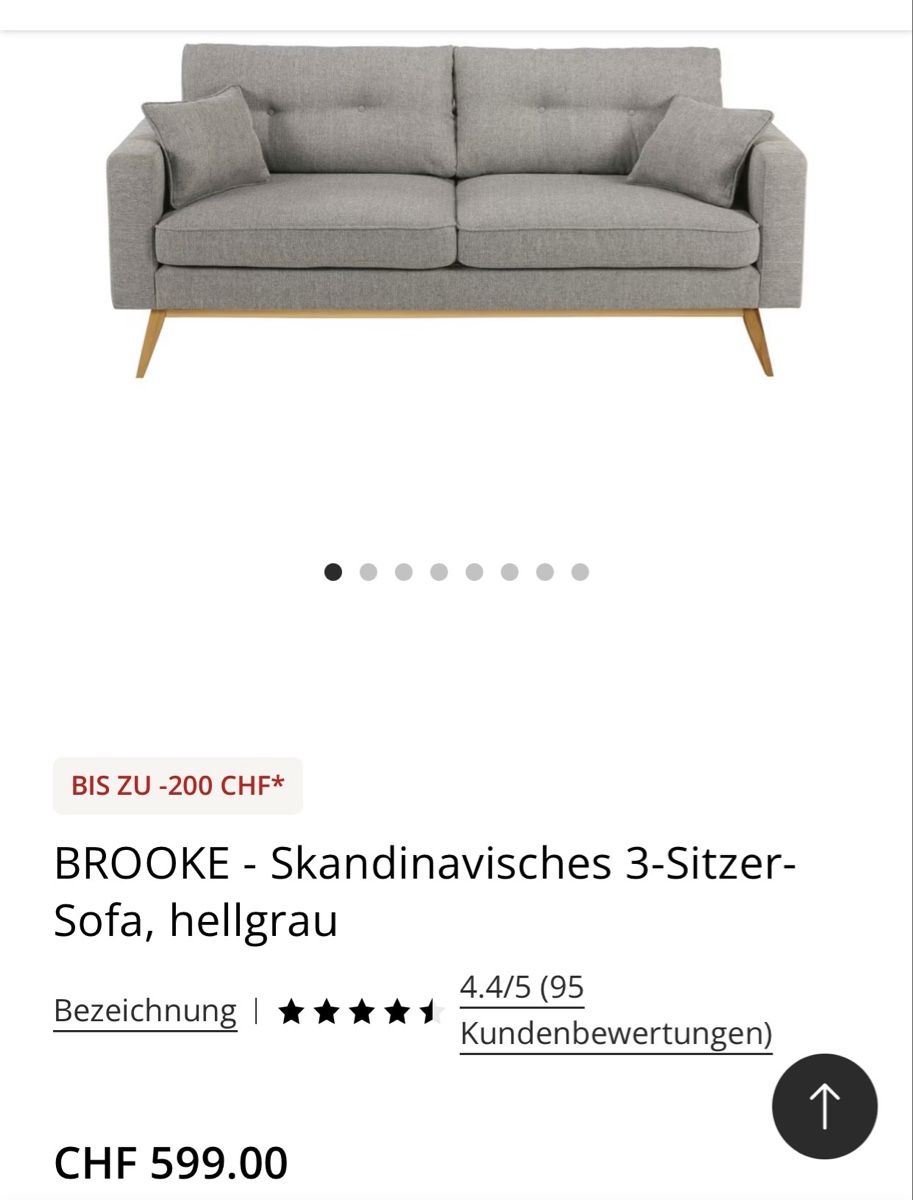 Sofas: Hellgraues Bettsofa Maison du Monde – Gebraucht aus Döttingen von serainasoler 2