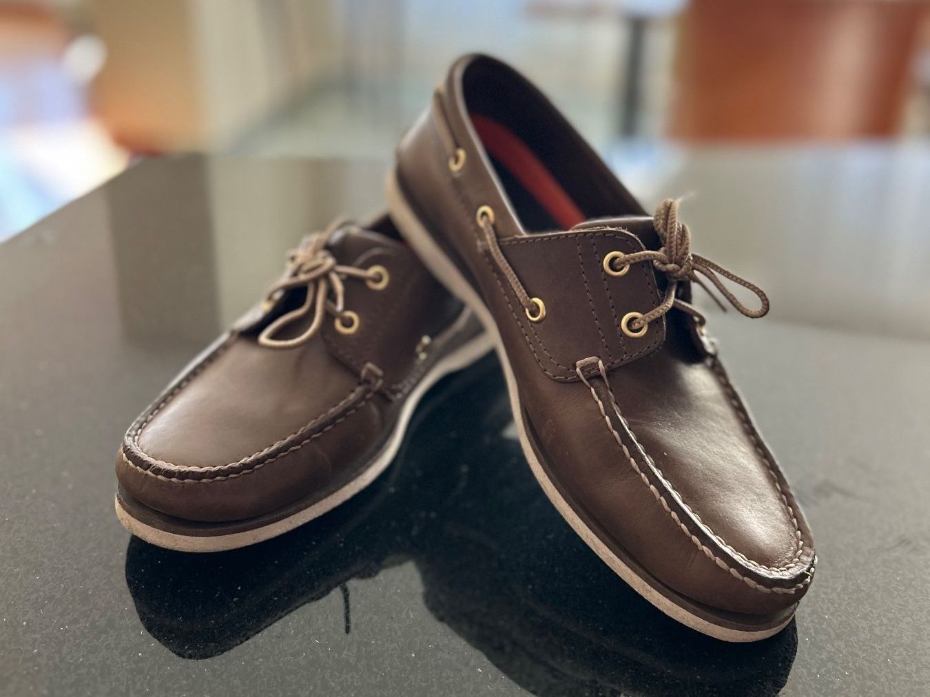 Timberland Herrenschuhe: Timberland Leder Mokassins Gr. 40 - Braun – Gebraucht aus Zürich von mar_st77