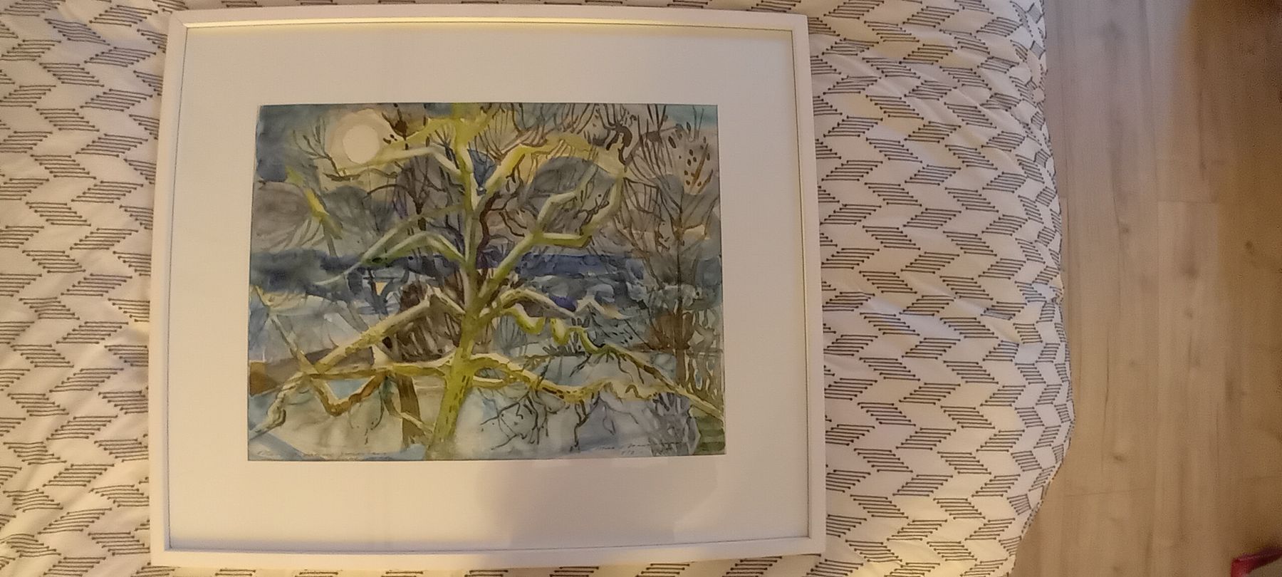 Dipinti: Original Max Brunner Signed Abstract Watercolor – Usato da Bern venduto da This_that_other_all 1