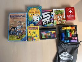 Spielesammlung, Denkspiele, Quizspiele, 7 Stk.