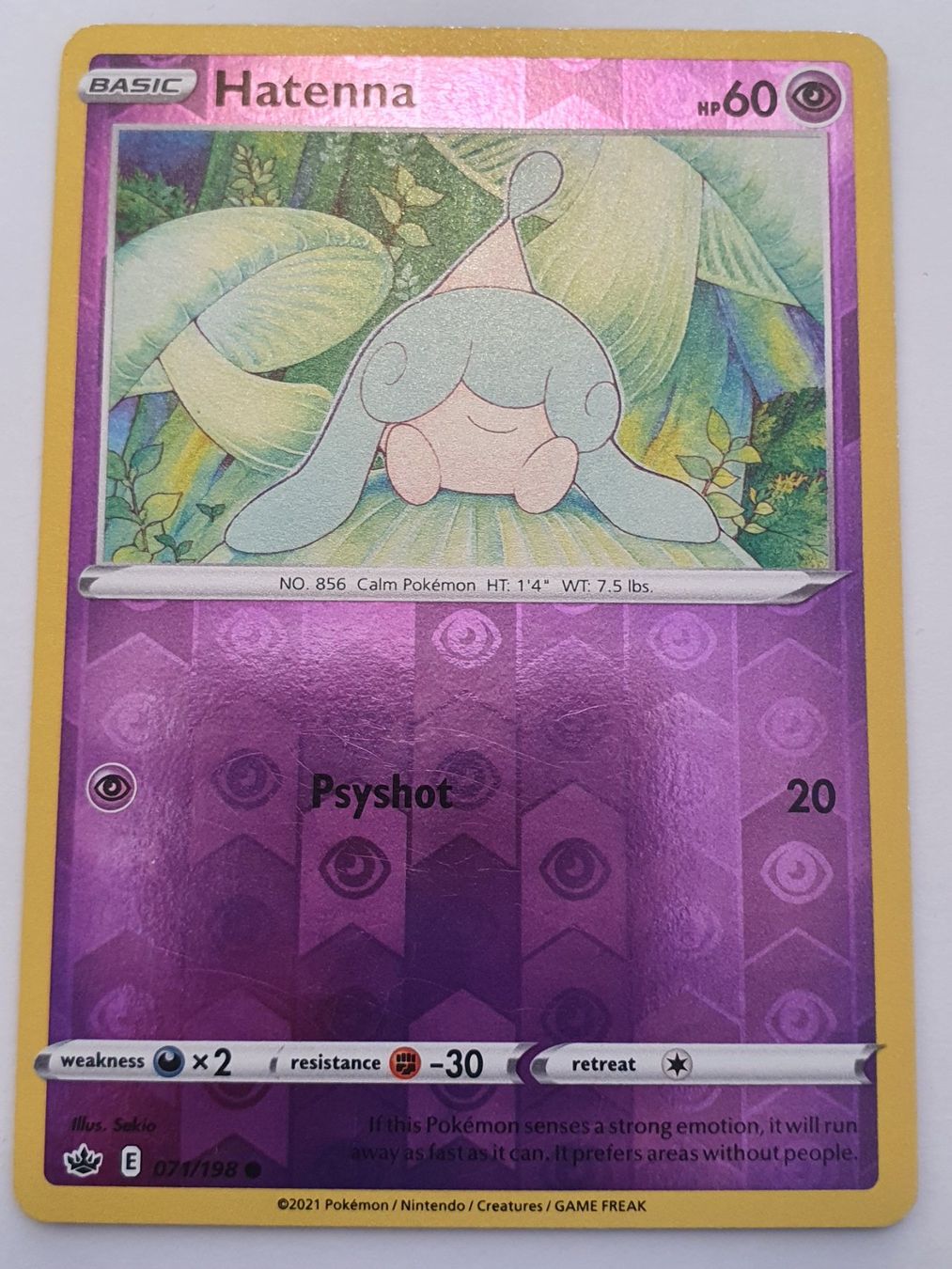 Pokémon Carte collezionabili: Hatenna / 2021 Pokémon / Reverse Holo – Usato da Oberdorf BL venduto da BaldenEagle