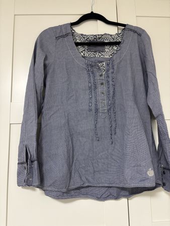 Bluse, Grösse M, blau-weiss